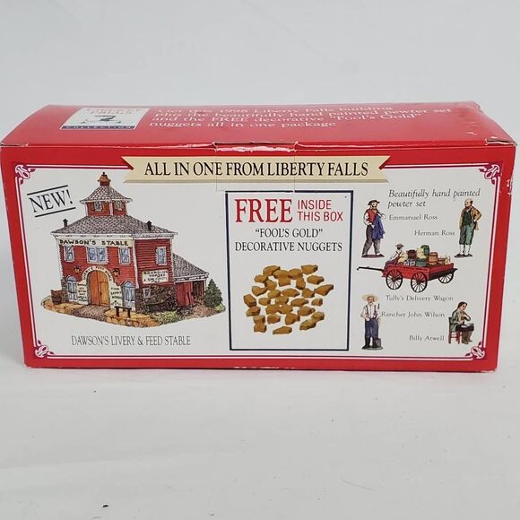 Liberty Falls Dawson’s Livery & Feed Stable AH166 Figurine w/ Box - Picture 4 of 5